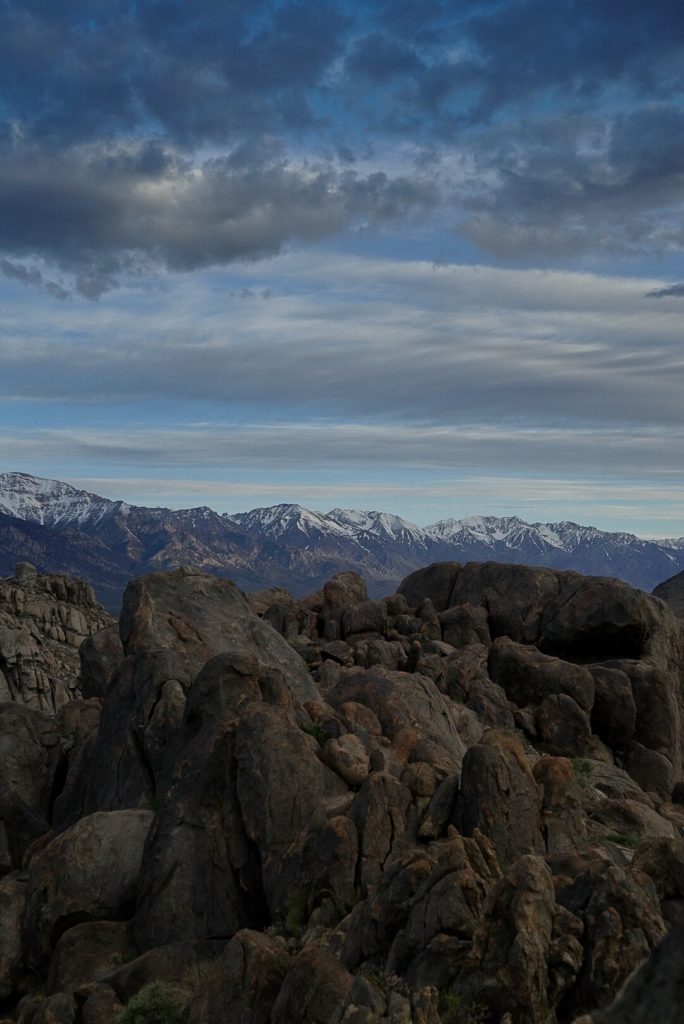 Alabama hills boulders sunrise